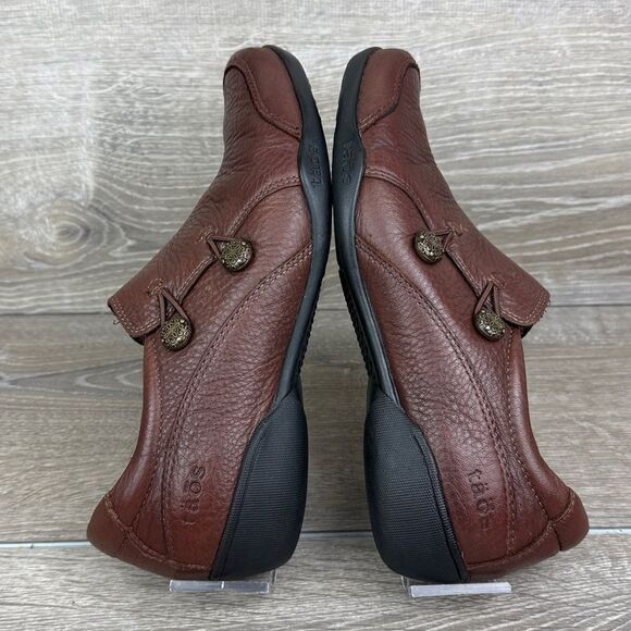 Taos Encore Women’s Sz 8/EU 39 Brown Leather Slip On Hook & Loop Comfort Loafer - Picture 10 of 10